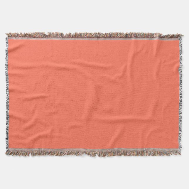 Solid Colour: Coral Throw Blanket (Front)