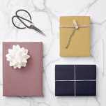 Solid Colour Cream Gold Aubergine Wrapping Paper Sheet<br><div class="desc">Beautiful Cream, Gold, Aubergine, dark and moody wrapping paper sheets. Three sheets of different colours which match our Gold Tan Purple alcohol ink wrapping suite. One sheet is a cream colour, the second a golden tan colour and the third is a very dark aubergine purple. Perfect for weddings, anniversaries, birthdays,...</div>