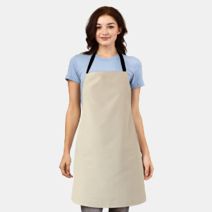 Solid colour cream light beige apron