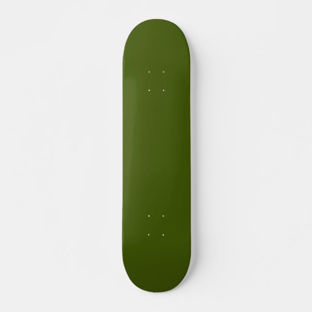 Solid colour dark army green skateboard (Front)