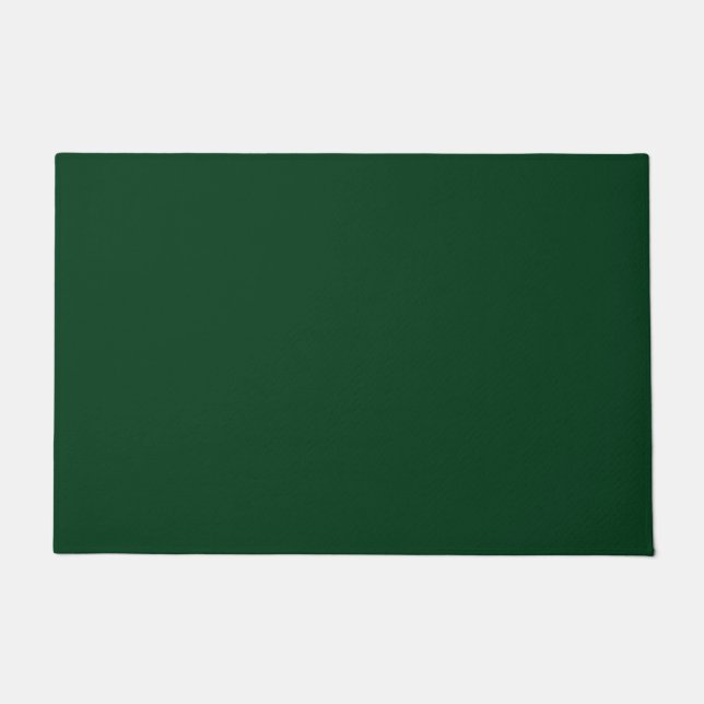 Solid colour dark green doormat (Front)