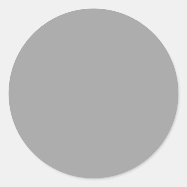 Solid Colour: Dark Grey Classic Round Sticker (Front)