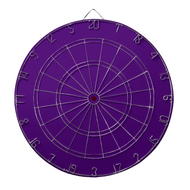 Solid colour dark rich purple dartboard (Front)