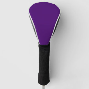 Solid colour dark rich purple golf head cover