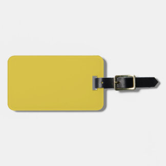 Solid colour dusty yellow luggage tag
