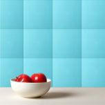 Solid colour electric light aqua blue tile<br><div class="desc">Solid colour electric light blue design.</div>