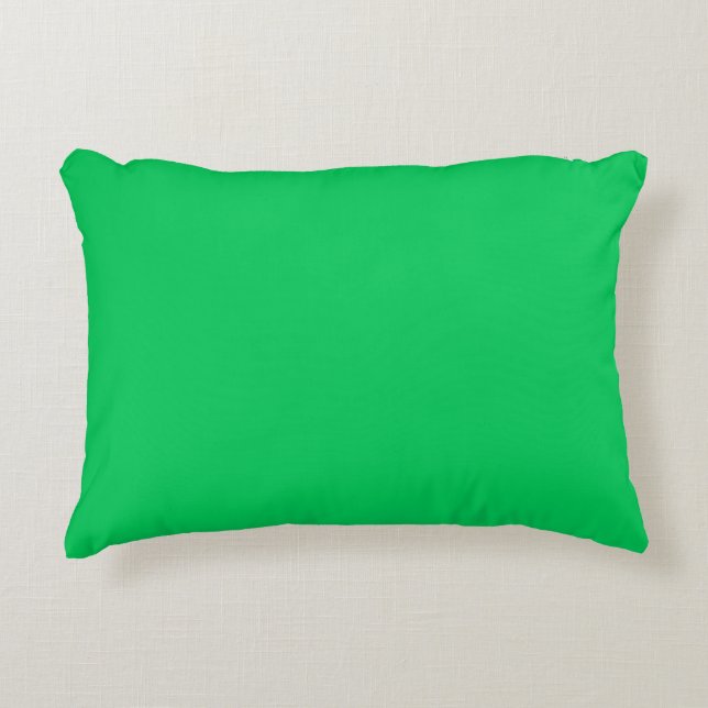 Solid Colour: Emerald Green Decorative Pillow (Front)