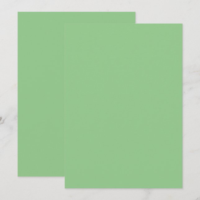 Solid Colour Flat Invitations Announcements Card (Front/Back)
