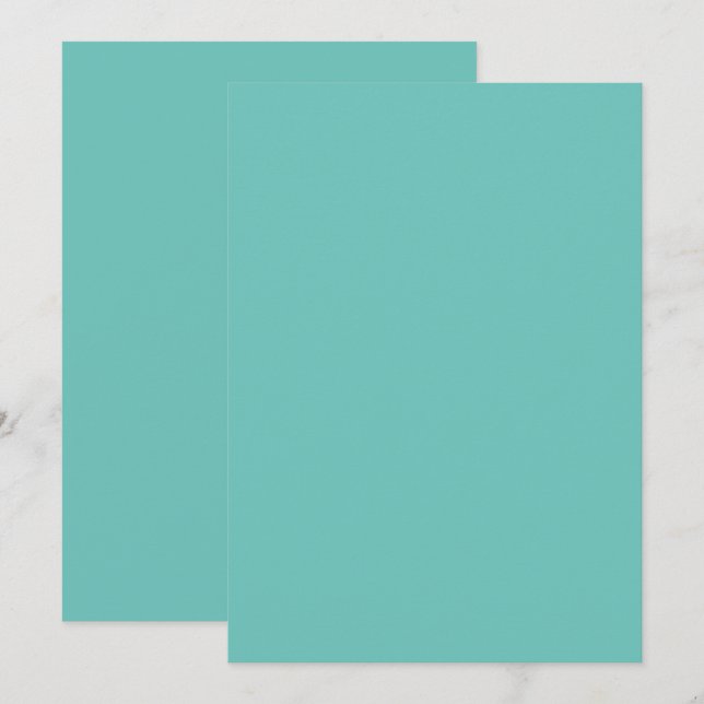Solid Colour Flat Invitations Announcements Card (Front/Back)