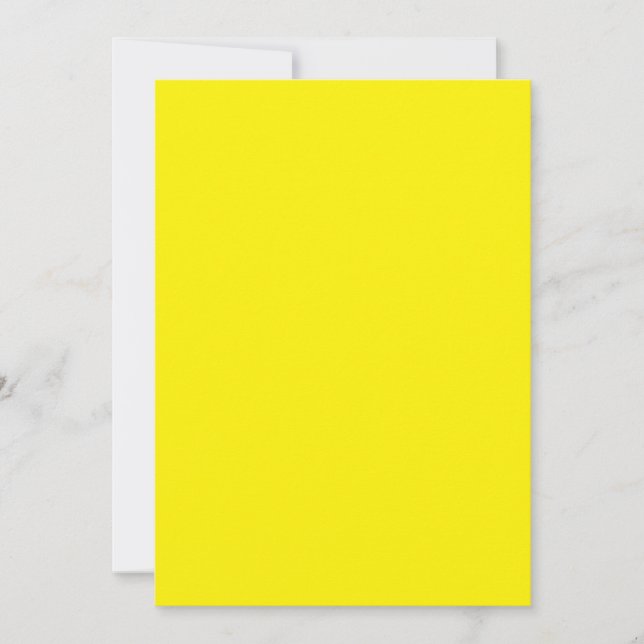 Solid Colour Flat Invitations Announcements Card (Front)
