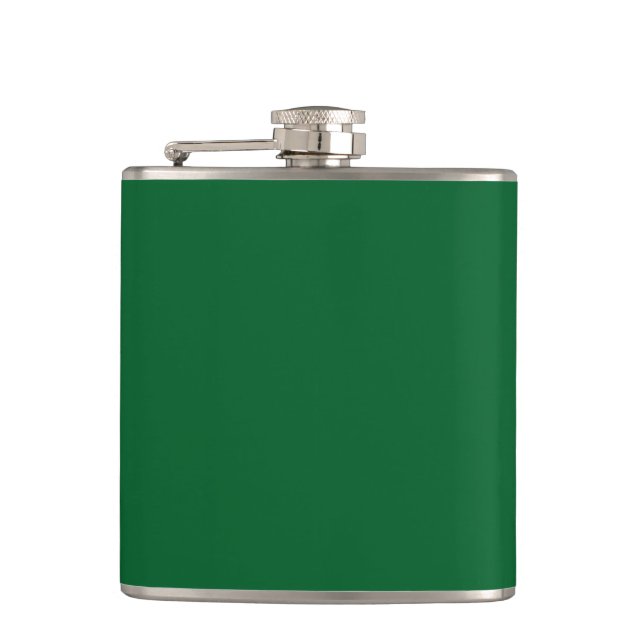 Solid Colour: Forest Green Hip Flask (Front)