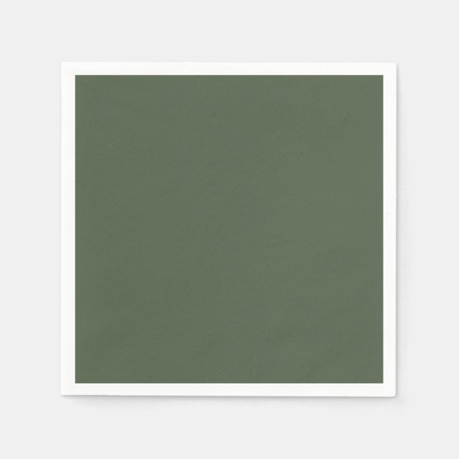 Solid colour Forest Moss dark green Napkin (Front)