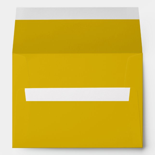 Solid colour goldenrod plain mustard yellow envelope (Back (Bottom))
