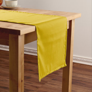Solid colour goldenrod plain mustard yellow medium table runner