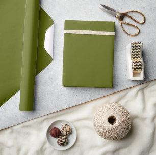 Solid colour grape vine dark green wrapping paper
