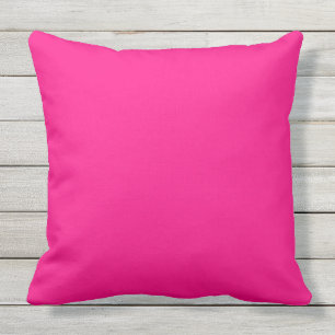 solid colour hot pink throw pillow