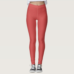 Solid colour indian red dusty red leggings