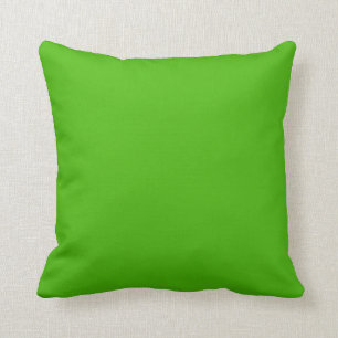 Solid colour kelly green throw pillow