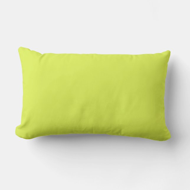 Solid colour key lime yellow green lumbar pillow (Front)