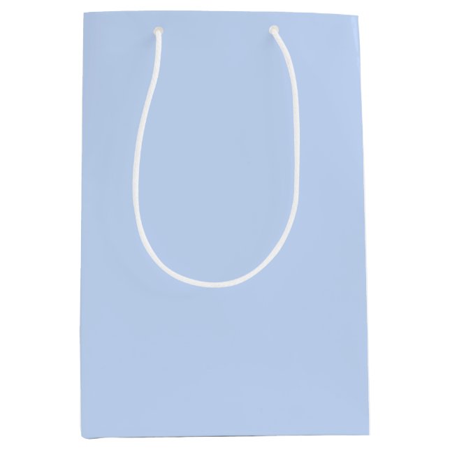 Solid colour light baby blue medium gift bag (Front)