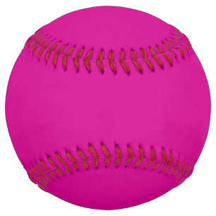 Solid colour light berry pink fuchsia softball