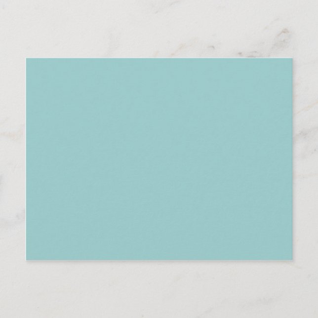 Solid Colour Light Blue 99CCCC Background Postcard (Front)