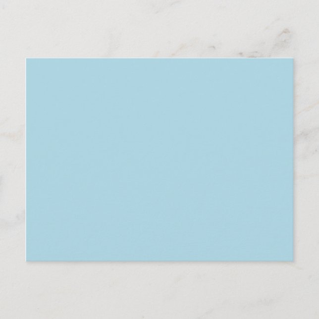 Solid Colour Light Blue Postcard (Front)
