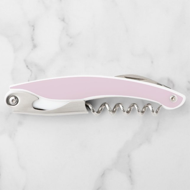 Solid colour light pale pink corkscrew (Front)