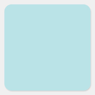 Solid Colour Light Powder Blue Square Sticker