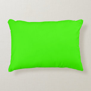 Solid Colour: Lime Green Accent Pillow