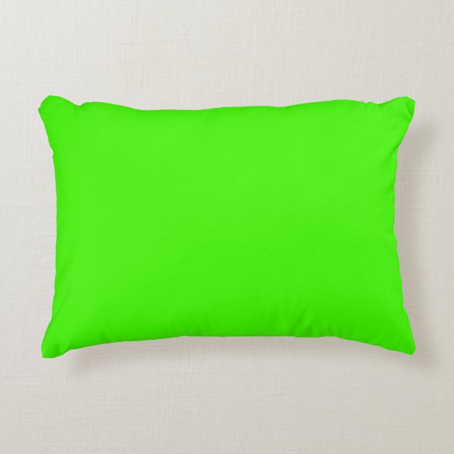 Solid Colour: Lime Green Accent Pillow (Front)