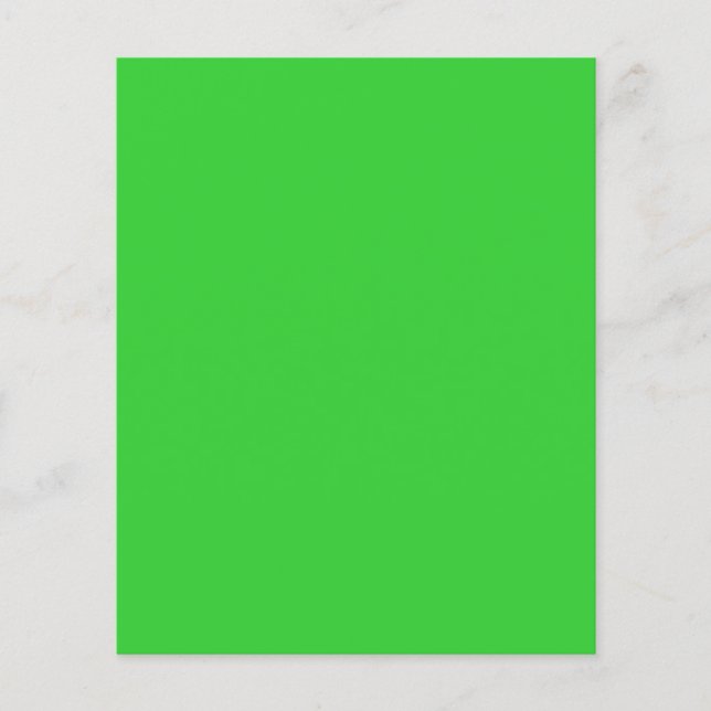 Solid Colour Lime Green Blank Flyer (Front)
