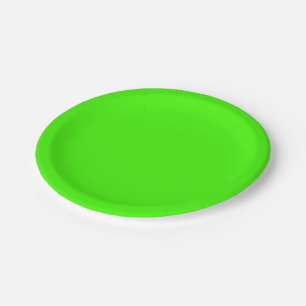 Solid Colour: Lime Green Paper Plate