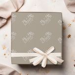 Solid Colour Linen Beige - Mr & Mrs Wedding Favour Wrapping Paper<br><div class="desc">A beautiful colour with chic fonts make a statement piece for a reception favour. This would be perfect for receptions and anniversary parties. Items are easier to customize when you replace all text and photos first. If your art still needs to be adjusted, click on the Customize This button. This...</div>
