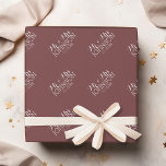 Solid Colour Marsala - Mr & Mrs Wedding Favours Wrapping Paper<br><div class="desc">A bold colour with chic fonts make a statement piece for a reception favour. Items are easier to customize when you replace all text and photos first. If your art still needs to be adjusted, click on the Customize This button. This will take you to a design area where you...</div>