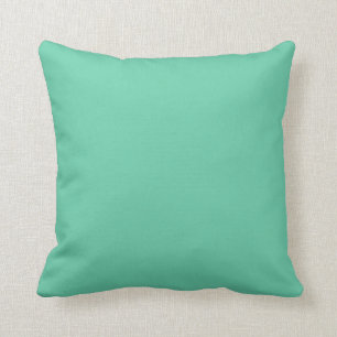 Solid Colour Medium Aquamarine Throw Pillow
