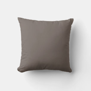 Solid Colour Mid-tone Brown Inspired by Nutshell H Throw Pillow