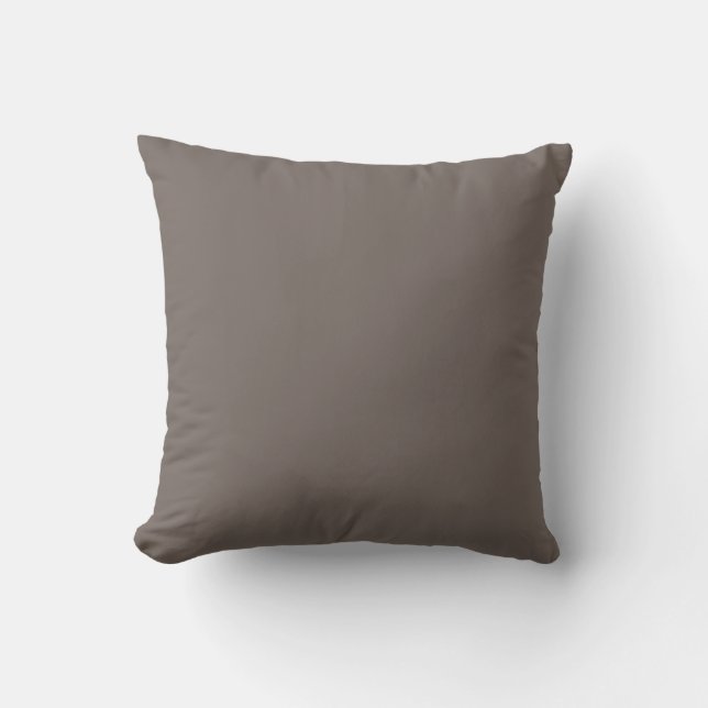 Solid Colour Mid-tone Brown Inspired by Nutshell H Throw Pillow (Front)