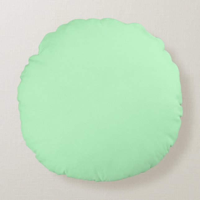 Solid Colour: Mint Round Pillow (Front)