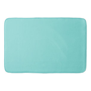 Solid colour misty teal turquoise bath mat