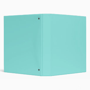 Solid colour misty teal turquoise binder