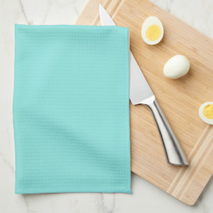Solid colour misty teal turquoise kitchen towel
