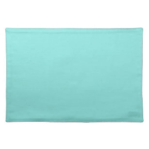 Solid colour misty teal turquoise placemat