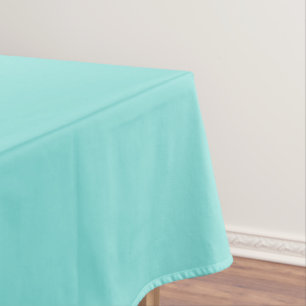Solid colour misty teal turquoise tablecloth