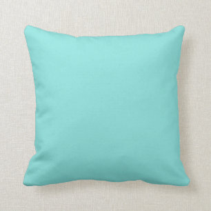 Solid colour misty teal turquoise throw pillow
