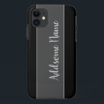 Solid Colour Modern Basic Black Monogrammed iPhone 11 Case<br><div class="desc">Custom Template Customized designs. Personalize with your own name,  a great gift for anyone including yourself.</div>