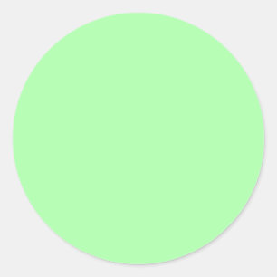 Solid Colour Modern Mint Green Blank Classic Round Sticker