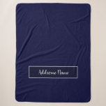 Solid Colour Modern Navy  Blue Stylish Sherpa Blanket<br><div class="desc">Custom Template Customized designs. Personalize with your own name,  a great gift for anyone including yourself.</div>