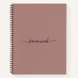 Solid Colour Monogram Sketchbook Notebook