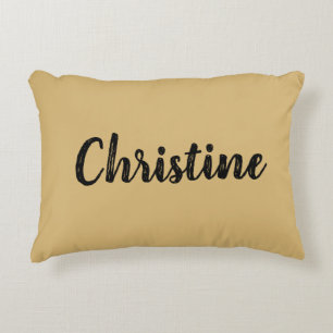 Solid Colour Name Template Accent Pillow
